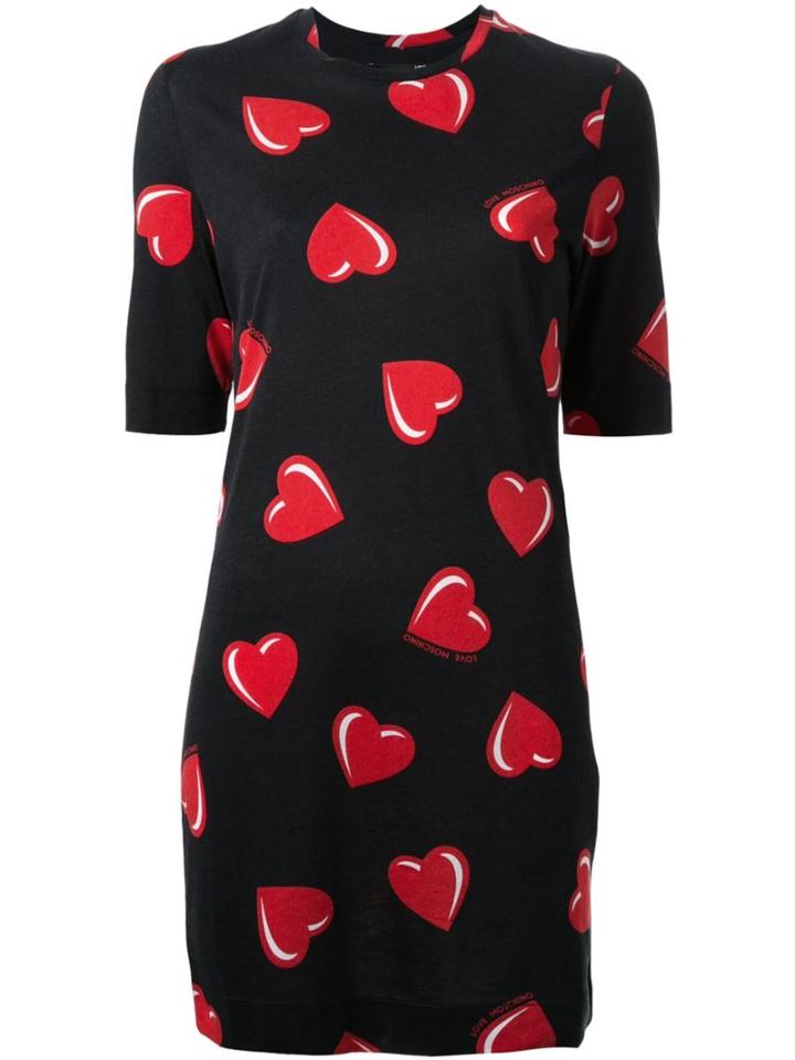 Love Moschino Heart Print T-shirt Dress