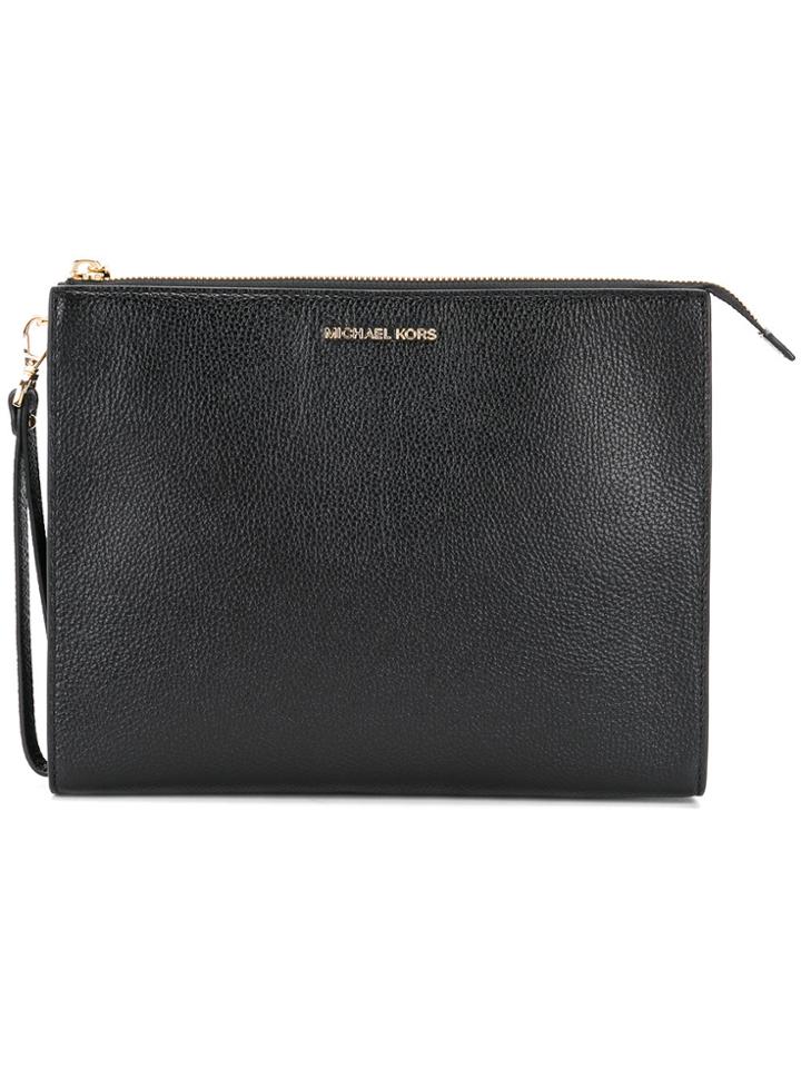 Michael Michael Kors Textured Clutch Bag - Black