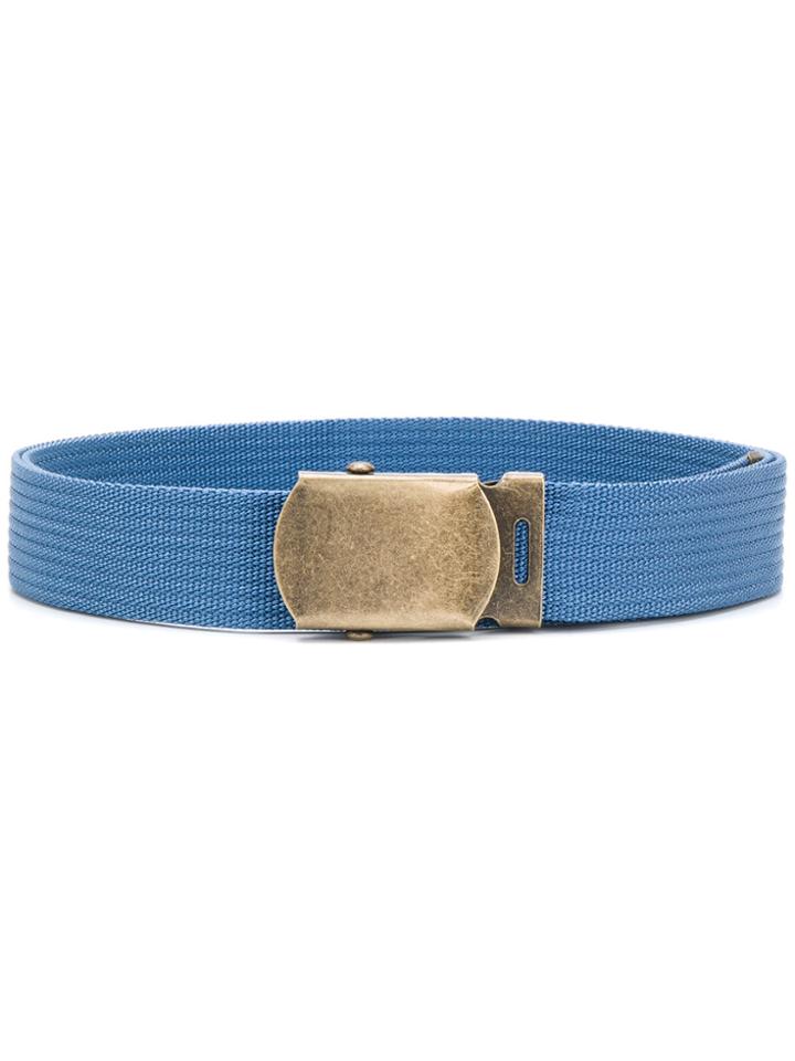Marni Webbed Snap Clip Belt - Blue