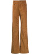 Telfar Textured Flared Trousers - Brown