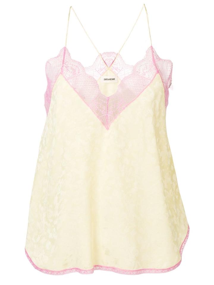 Zadig & Voltaire Patterned Spaghetti Strap Top - Yellow