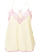 Zadig & Voltaire Patterned Spaghetti Strap Top - Yellow
