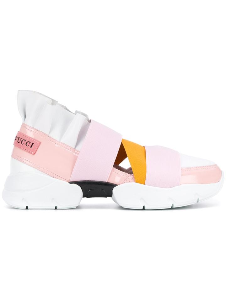 Emilio Pucci Colour Block Slip-on Sneakers - Pink & Purple