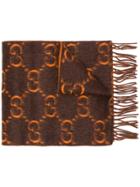 Gucci Gg Pattern Fringed Scarf - Unavailable