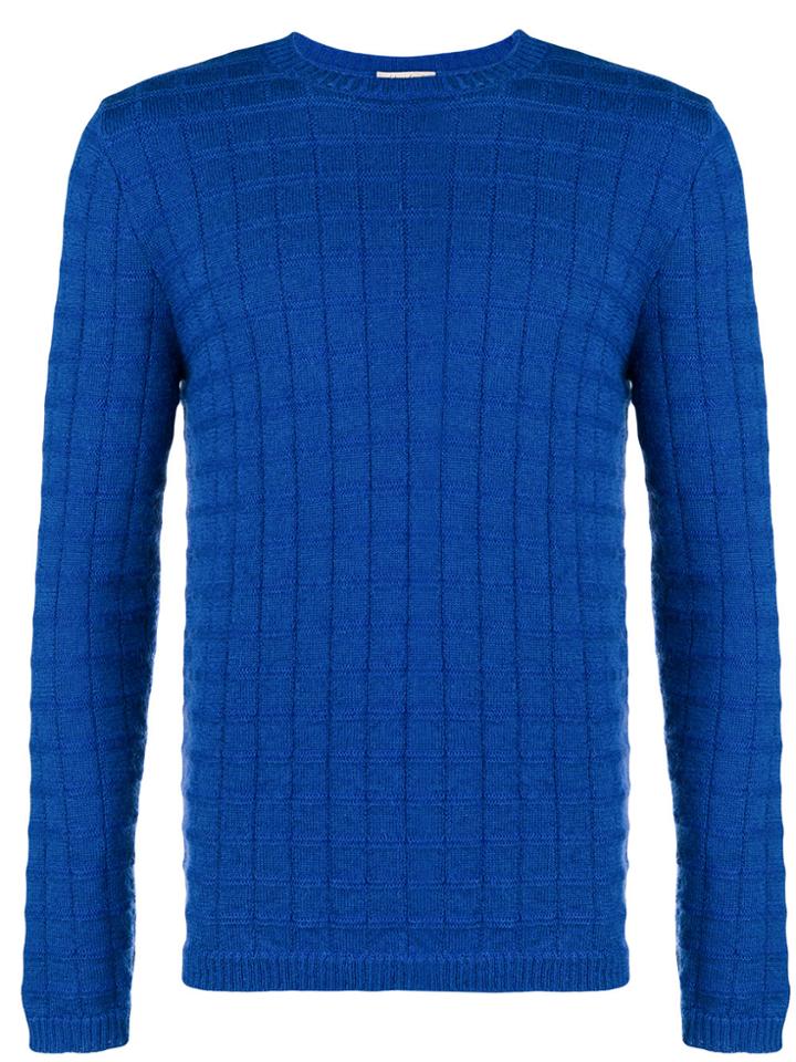 Al Duca D'aosta 1902 Textured Crew Neck Sweater - Blue