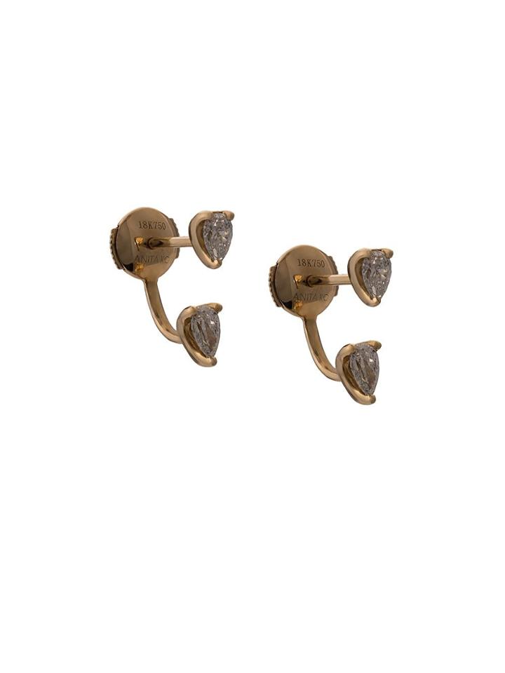 Anita Ko 18kt Yellow Gold Orbit Diamond Earrings