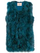 Twin-set Fluffy Gilet - Blue