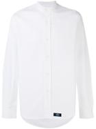 Bleu De Paname Band Collar Shirt, Men's, Size: Large, White, Cotton