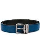 Dolce & Gabbana Classic Belt, Men's, Size: 100, Blue, Leather