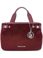 Armani Jeans Logo Plaque Tote, Women's, Red