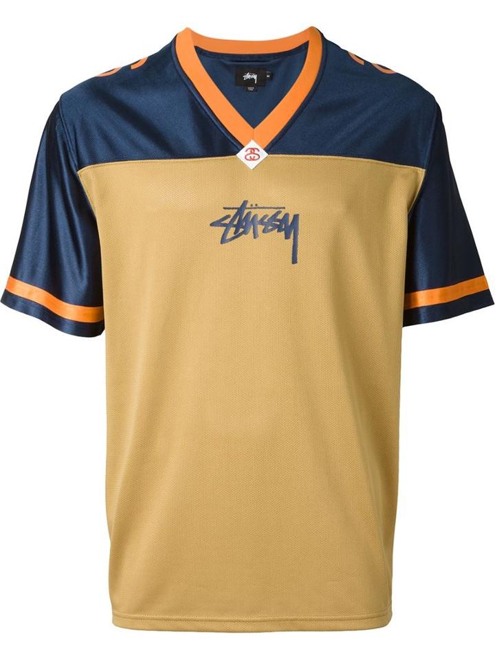 Stussy V-neck Contrast T-shirt