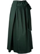H Beauty & Youth - Drawstring Flared Skirt - Women - Cotton - M, Green, Cotton