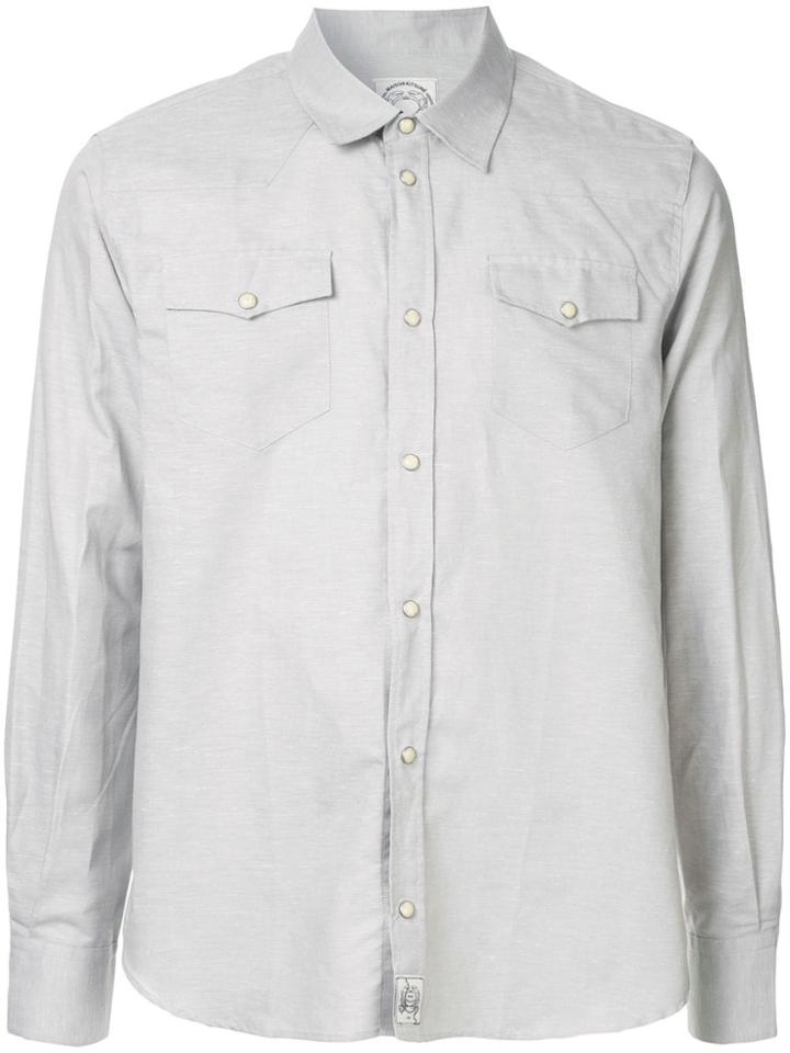 Maison Kitsuné Double Chest Pocket Shirt - Grey