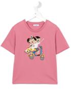 Dolce & Gabbana Kids Embroidered T-shirt, Girl's, Size: 12 Yrs, Pink/purple