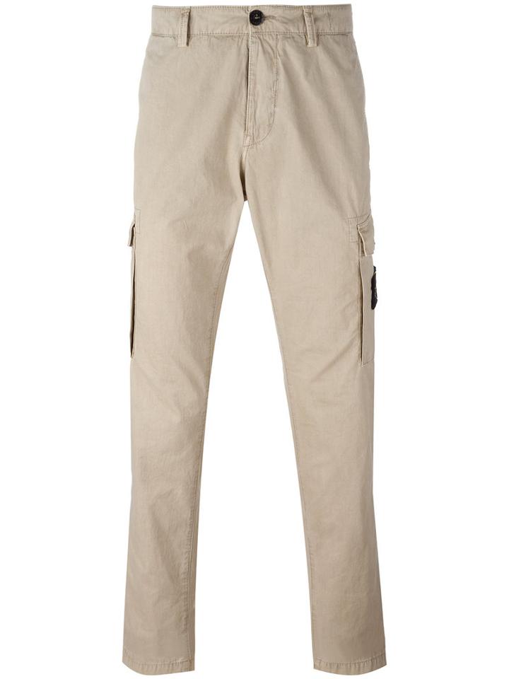 Stone Island Cargo Trousers, Men's, Size: 34, Nude/neutrals, Cotton