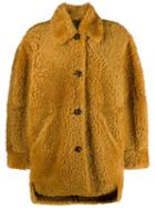Isabel Marant Sarvey Shearling Coat - Yellow