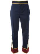 Dsquared2 - Band Trousers - Women - Cotton/polyester/spandex/elastane/virgin Wool - 42, Blue, Cotton/polyester/spandex/elastane/virgin Wool