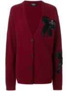 Rochas Oversized Bow Cardigan - Red