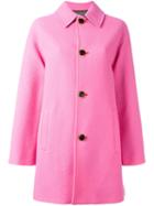Just Cavalli Flared Mid-length Coat, Women's, Size: 40, Pink/purple, Cotton/polyester/polyurethane/metallic Fibre