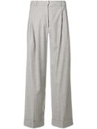Max Mara Studio Cropped High Waisted Trousers - Grey