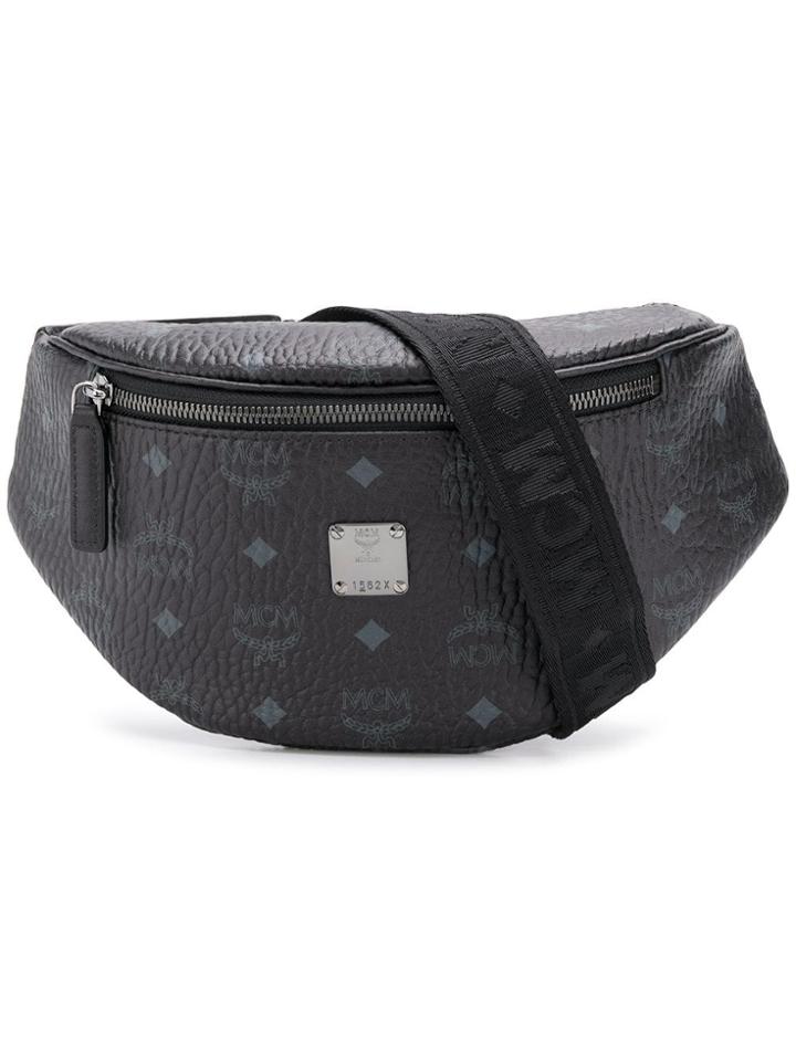 Mcm All-over Logo Belt Bag - Black