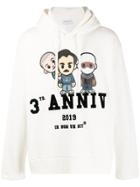 Ih Nom Uh Nit Graphic Print Hooded Jumper - White