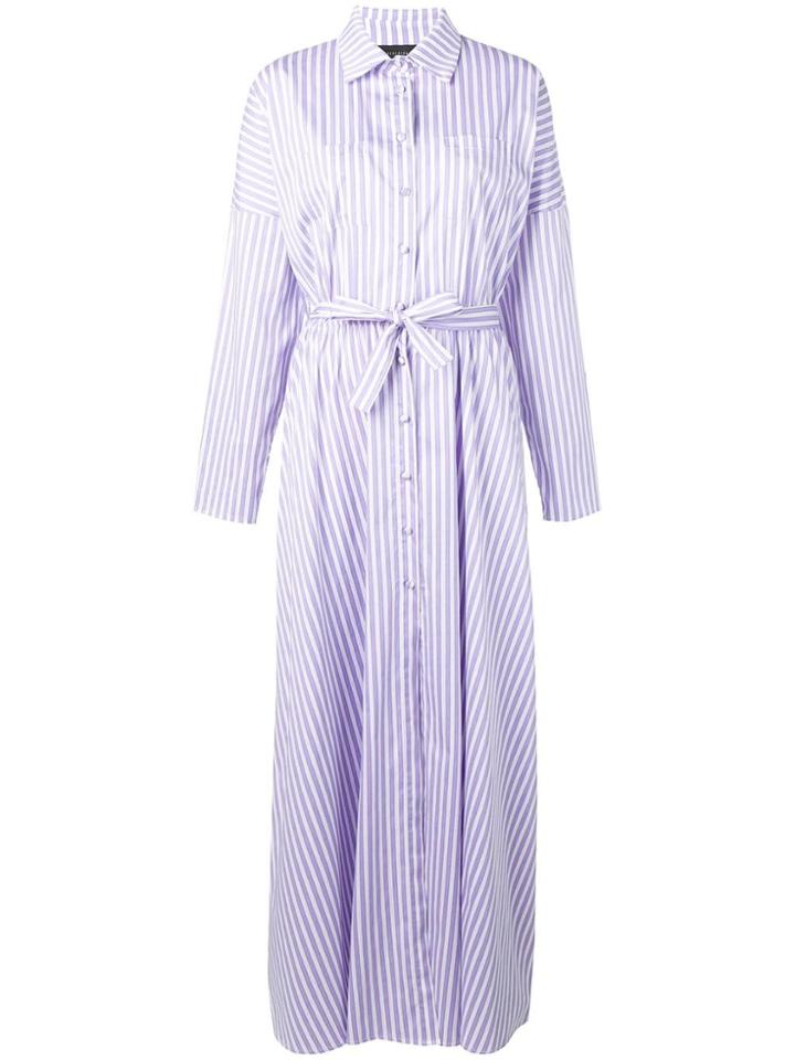 Federica Tosi Striped Shirt Dress - White