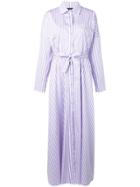 Federica Tosi Striped Shirt Dress - White