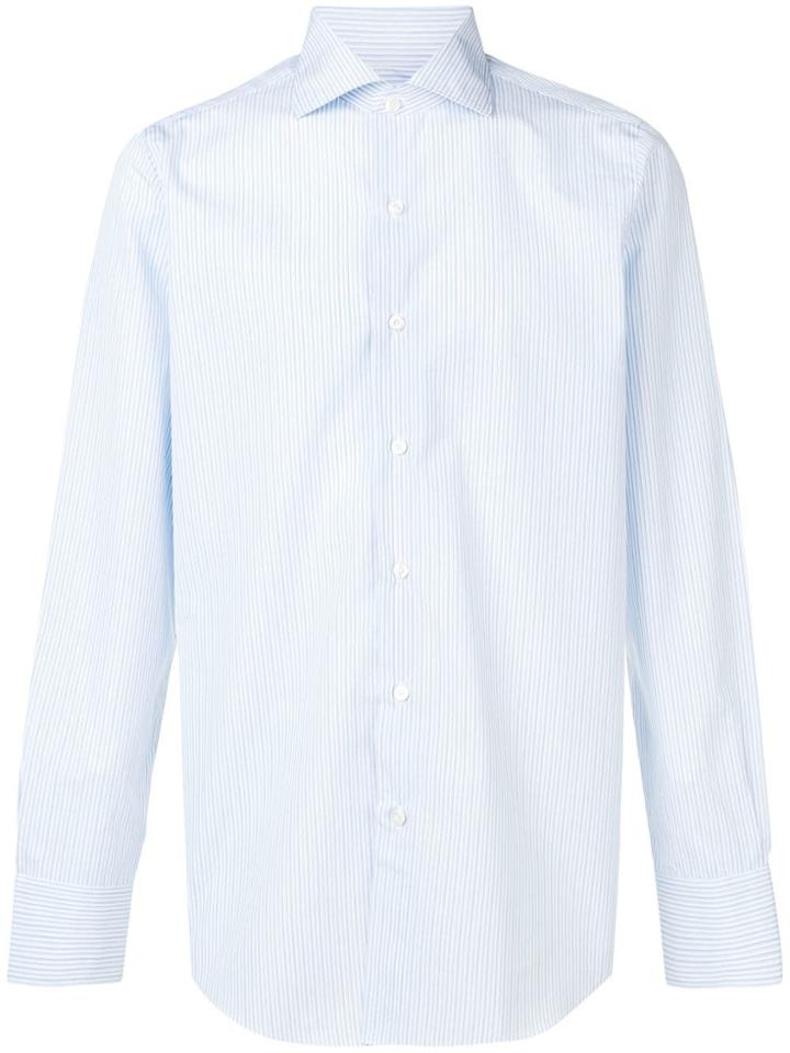 Finamore 1925 Napoli Striped Tailored Shirt - Blue