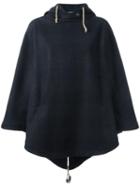 Equipe '70 Hooded Cape, Women's, Blue, Wool/polyamide