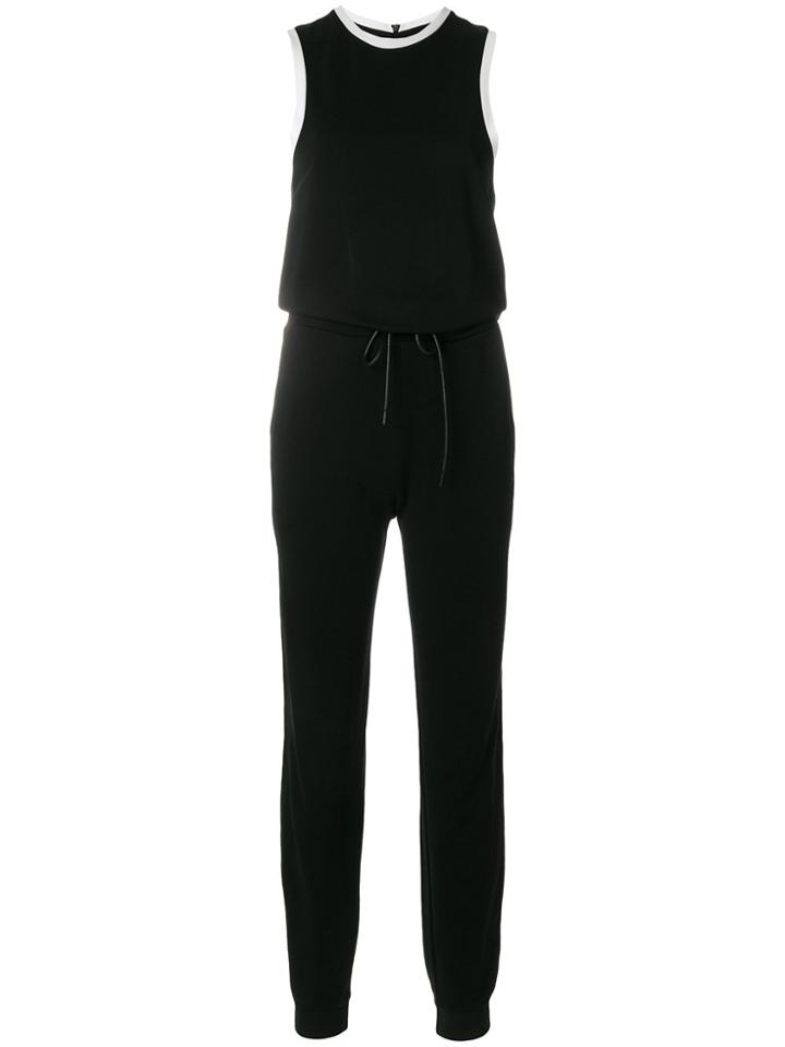Karl Lagerfeld Sleeveless Jersey Jumpsuit - Black
