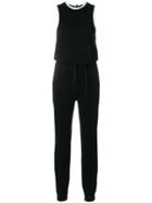 Karl Lagerfeld Sleeveless Jersey Jumpsuit - Black