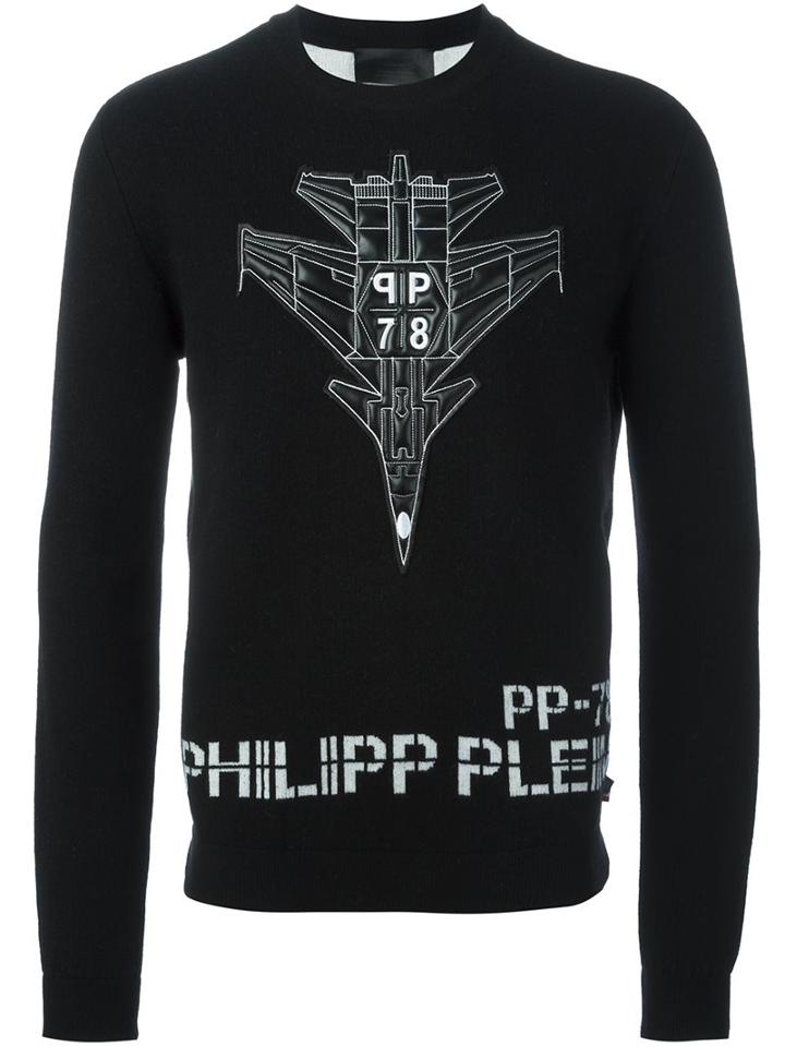 Philipp Plein 'gateway' Jumper, Men's, Size: Medium, Black, Polyamide/viscose/cashmere/merino