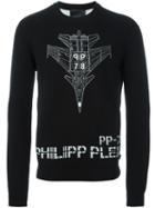 Philipp Plein 'gateway' Jumper, Men's, Size: Medium, Black, Polyamide/viscose/cashmere/merino