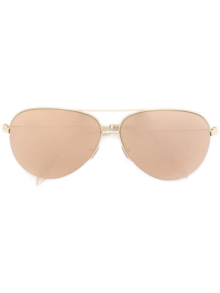 Victoria Beckham Classic Aviator Sunglasses - Metallic