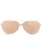 Victoria Beckham Classic Aviator Sunglasses - Metallic
