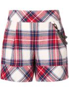 Boutique Moschino Tartan Patterned Shorts - Blue