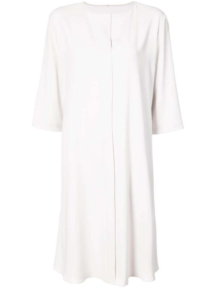Peter Cohen V-neck Flared Dress - Grey