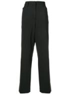 Prada Pre-owned High-waisted Cropped Trousers - Grey