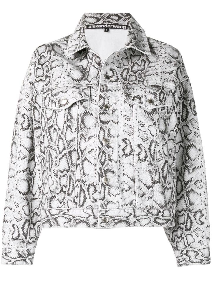 Alexander Wang Snakeskin Print Jacket - Grey