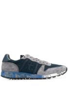 White Premiata Lace Up Sneakers - Blue