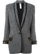 Versace Vintage Gingham Check Blazer, Women's, Size: Medium, Black