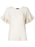 Twin-set Ruffled Sleeves T-shirt - Yellow & Orange