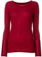 Majestic Filatures Round Neck Blouse - Red