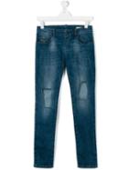 Diesel Kids - Teen Distressed Denim Jeans - Kids - Cotton/polyester/spandex/elastane - 16 Yrs, Boy's, Blue