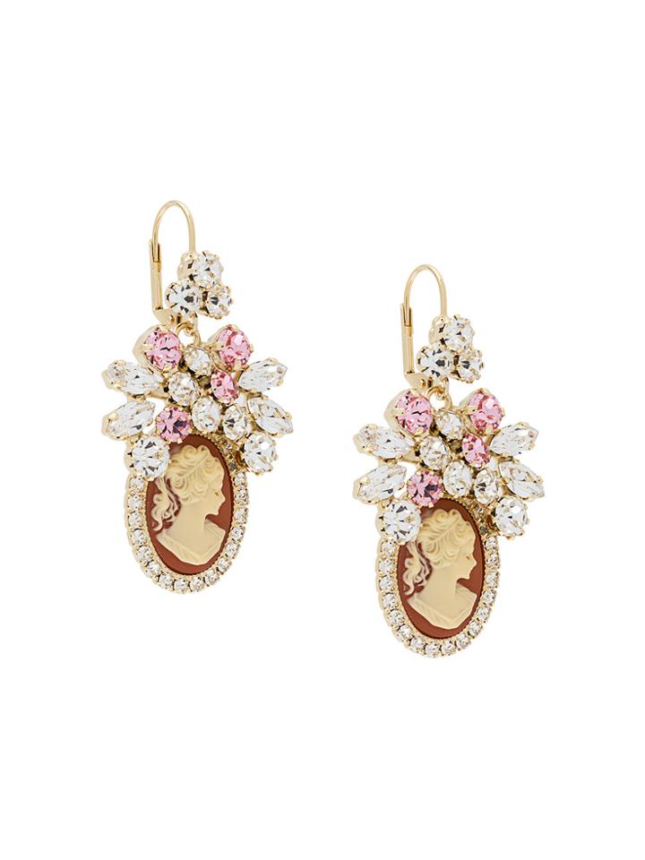 Dolce & Gabbana Embellished Drop Earrings - Metallic