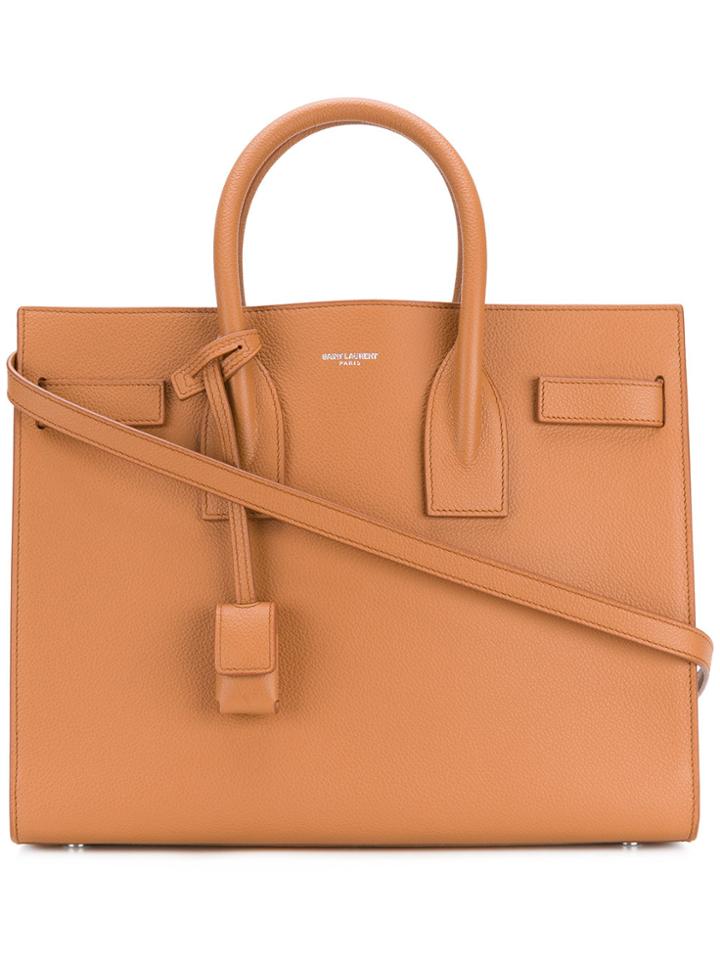 Saint Laurent Small Sac De Jour Tote - Brown