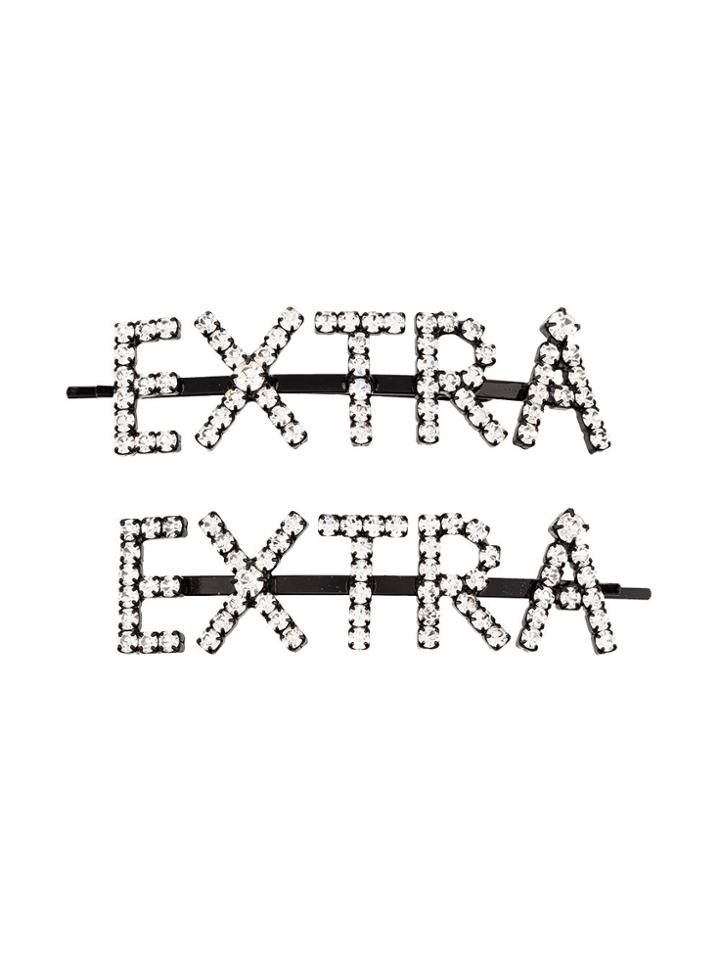 Ashley Williams 'extra' Crystal-embellished Hair Clip - Metallic