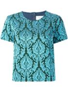 Marques Almeida Floral Brocade Shortsleeved Top