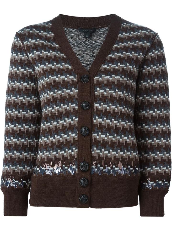 Marc Jacobs Intarsia Embellished Cardigan